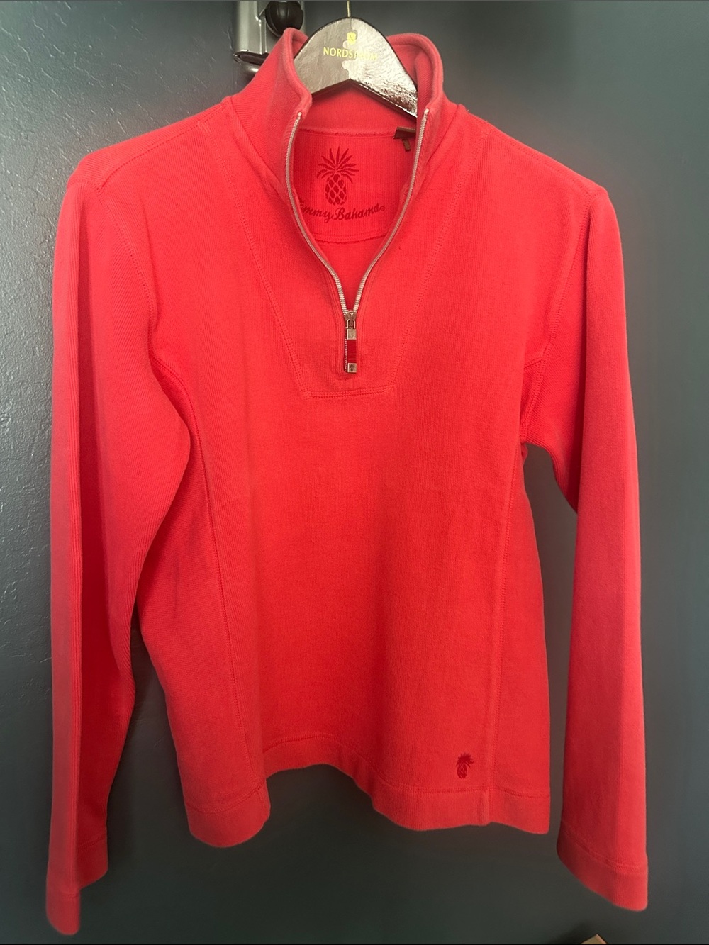 Tommy Bahama Coral Half-Zip Pullover Sweatshirt